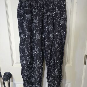 Black and White Constellation Print Pants
